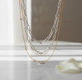 Layered Chain Ketting Set - 3-in-1 Goud Zilver Mix