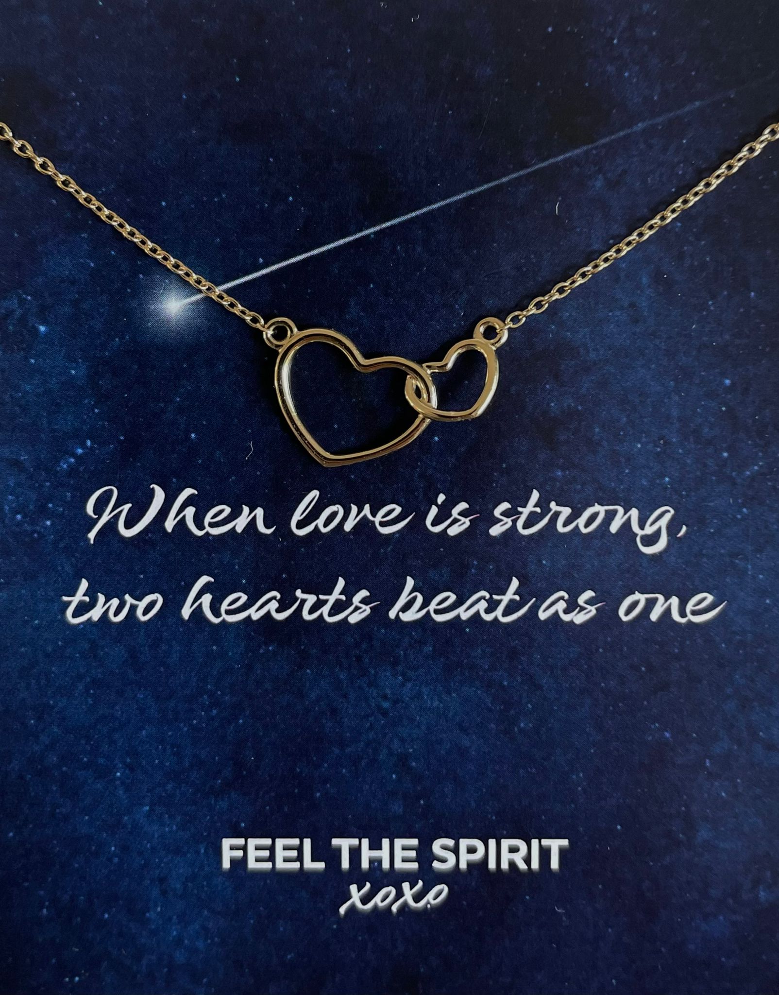 Ketting Twee Hartjes Goudkleur XN005G