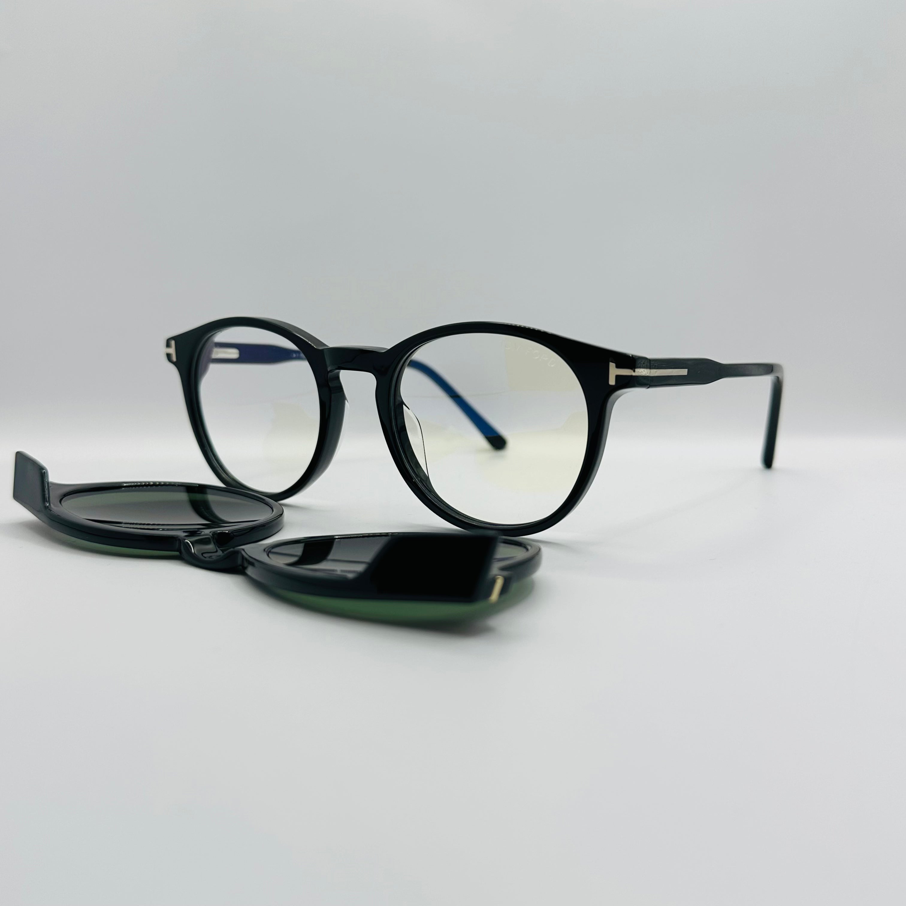 Tom Ford Eco TF5823-B 052 Blauwlicht Filter Met Clip-On