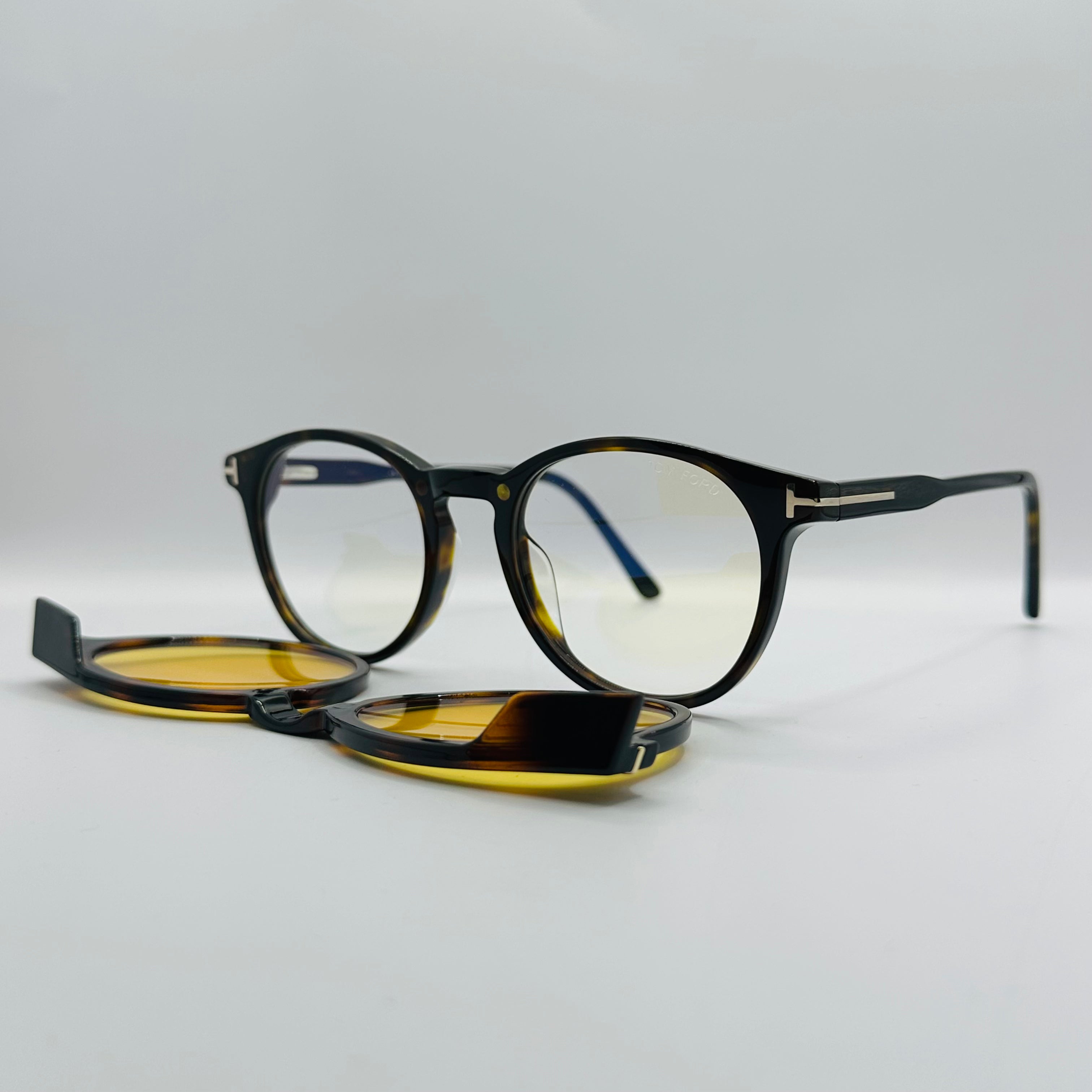 Tom Ford Eco TF5823-B 052 Blauwlicht Filter Met Clip-On