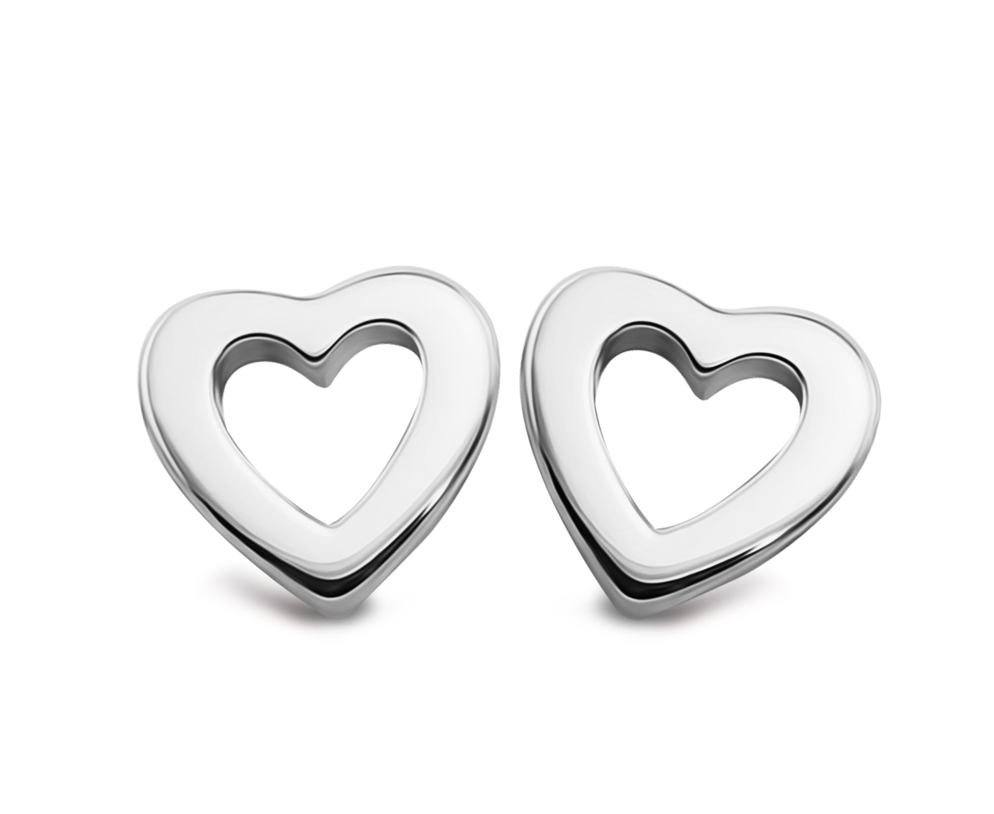 Oorbellen Open Hart  Zilver JE038S