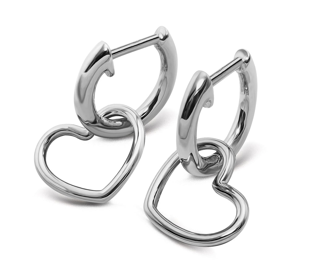 Oorringen Open Hartje Zilver JE043S