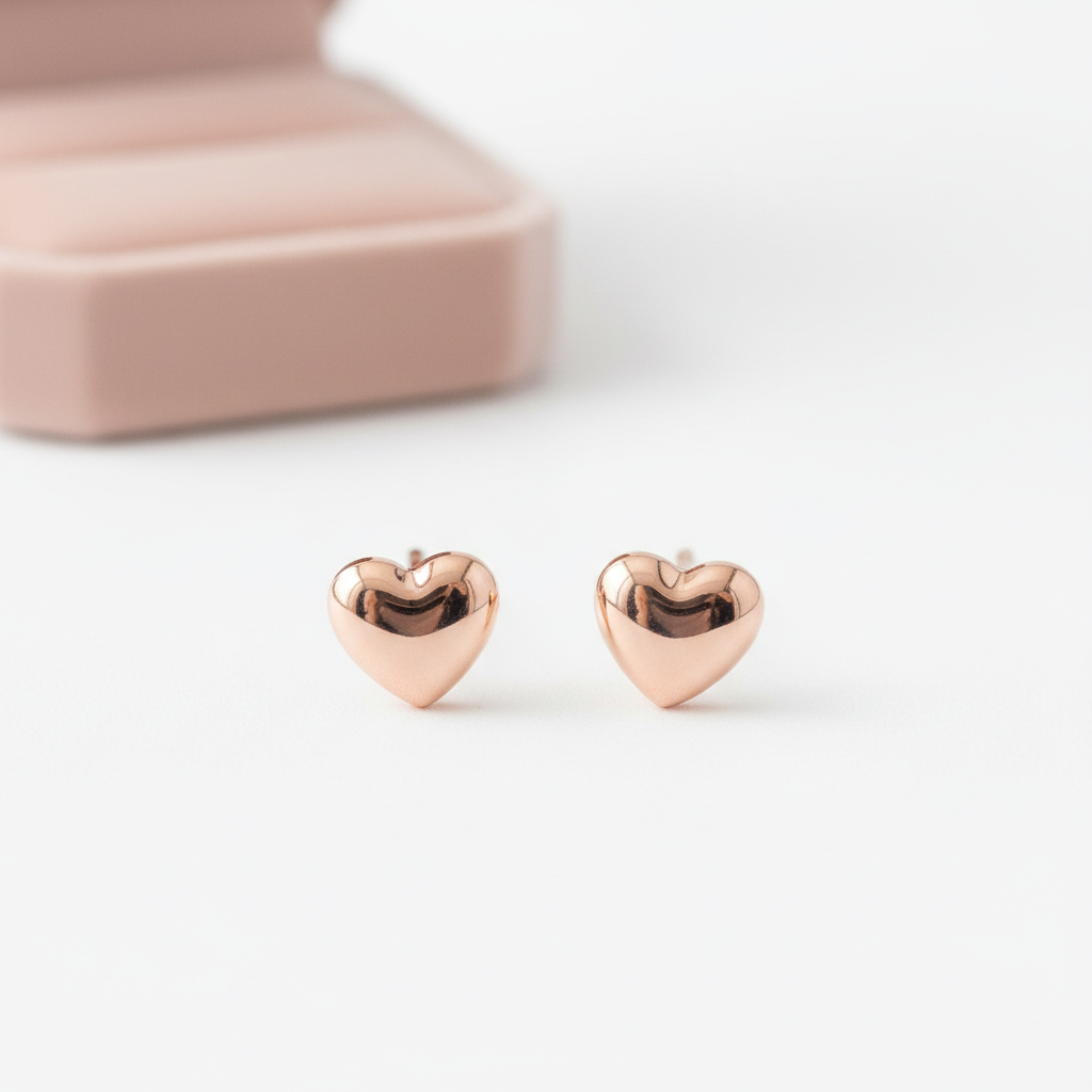 Hart Oorbellen Roségoud