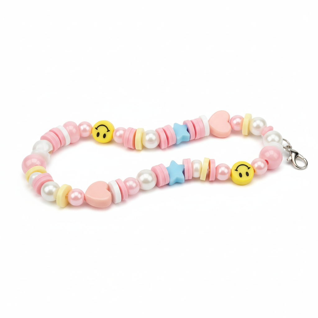 Telefoonketting Beaded Roze - TikTok Trend Phone Chain