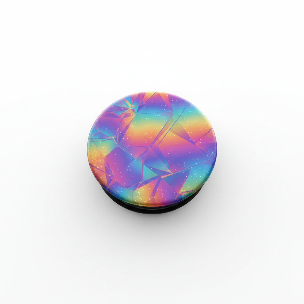 Phone Grip Holographic Rainbow - Iridescent Pop Socket