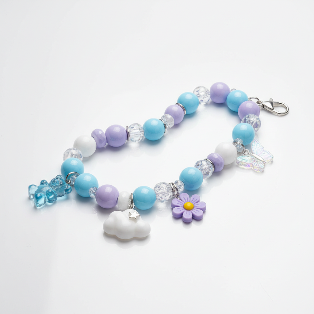 Telefoonketting Beaded Blauw - TikTok Trend Phone Chain