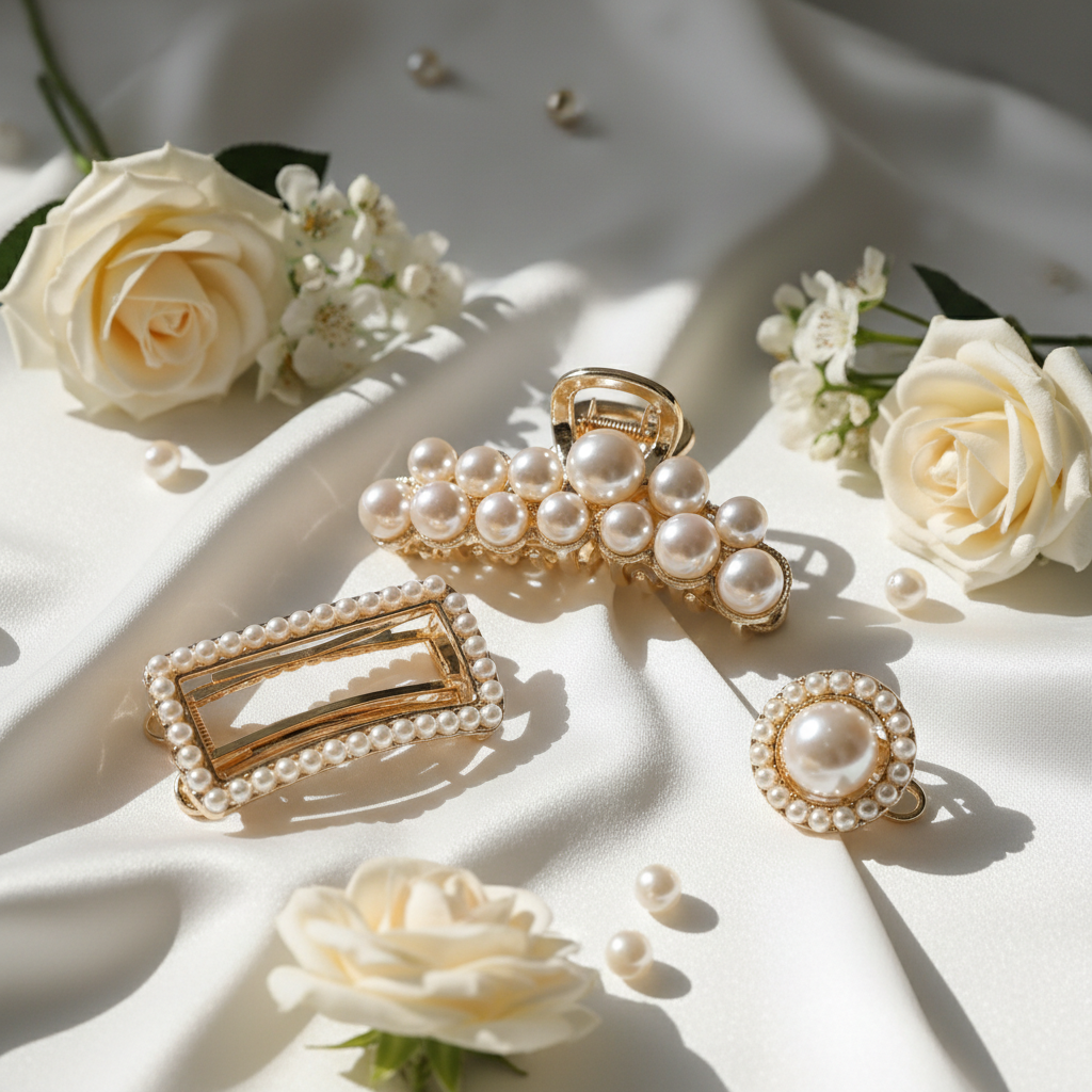 Pearl Hair Claw Clips